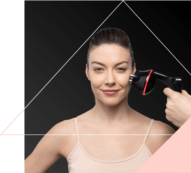 A woman using the trilift device